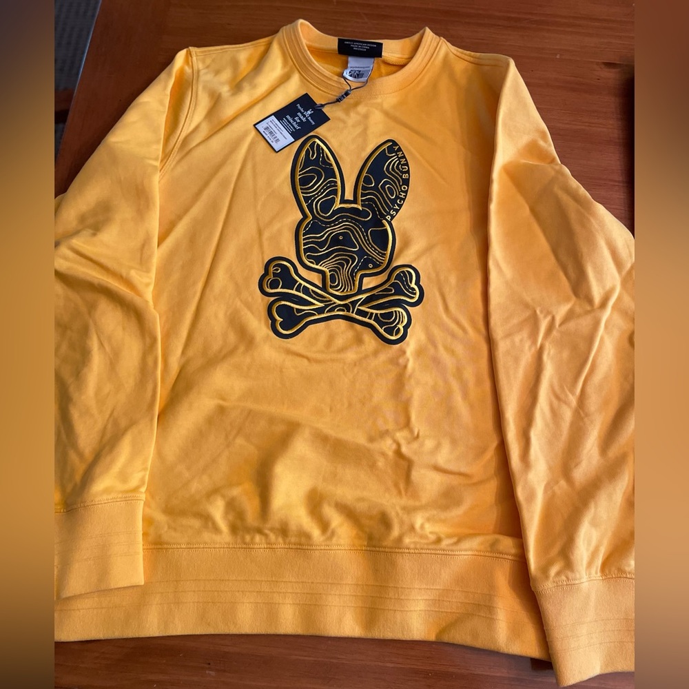 Psycho Bunny embroidered crew neck sweatshirt. Brand new, never worn, with tags